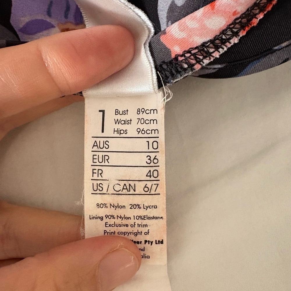 Zimmermann Black Floral corset Swimsuit size 1 (Aus 10, US 4 / 6, 6/7) small - Picture 4 of 4